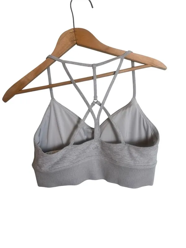 Alo Yoga Lavish Bra in heathered grey L - Image 4