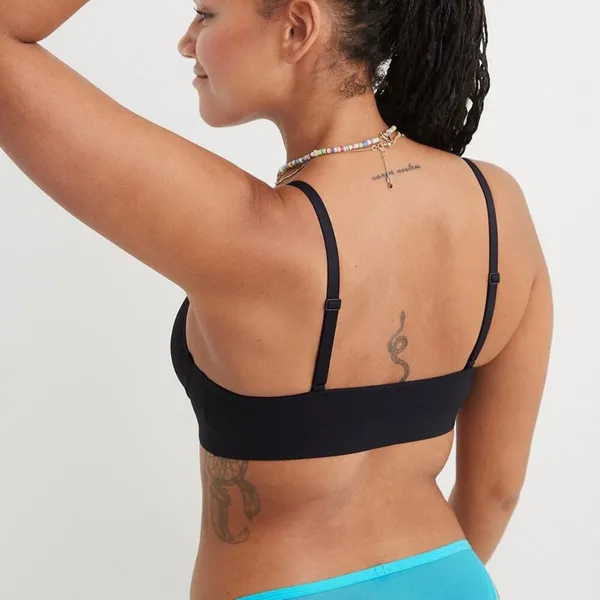 Aerie SMOOTHEZ Mesh Bralette True Black Unlined Wireless Size S New - Image 3