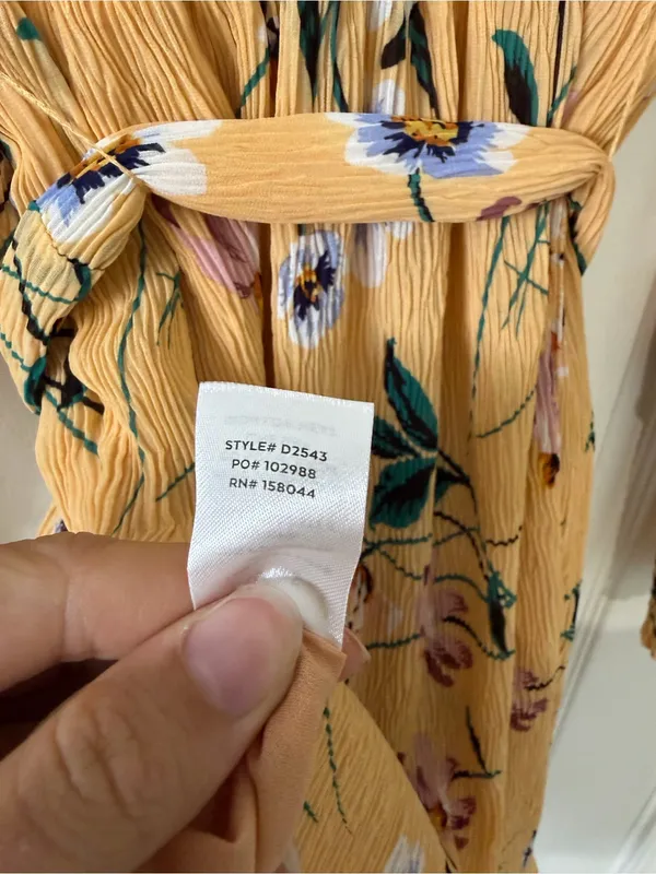 Lulu's For the Perfect Day Orange Floral Print Pleated Mini Dress Size‎ Medium - Image 14