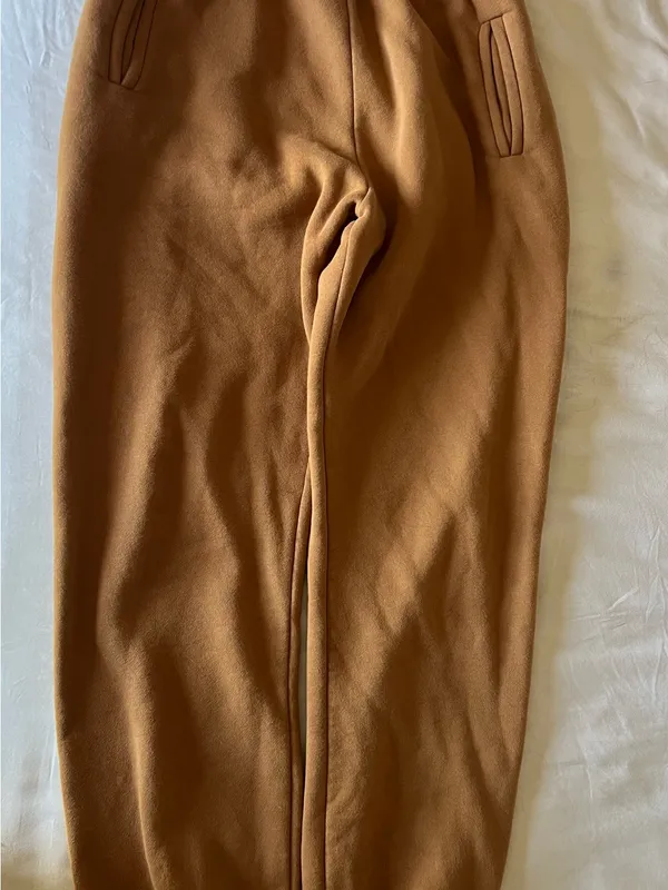 Women’s Green and Brown Elastic Waist Sweatpants - Image 3