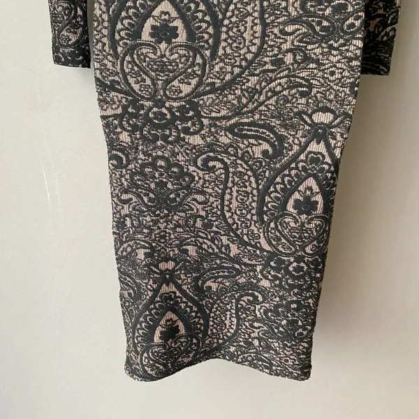 Topshop sz XS black‎ cream lace bodycon dress - Image 8