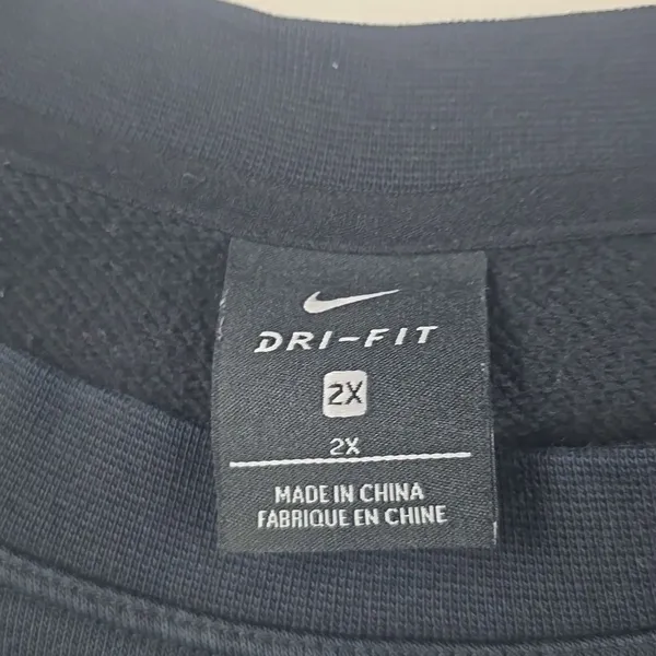 Nike -825 Black Dri-Fit Versa Just Do It Long Sleeve Cropped Sweatshirt Black 2X - Image 4