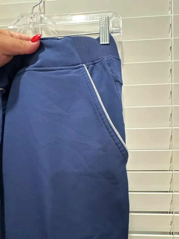 Healing Hands HH360 Women's Navy Blue Scrub Pants with Zipper Pocket SZ LP - Image 4