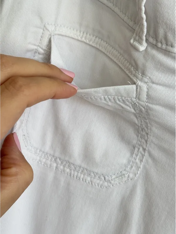 Abercrombie & Fitch White Bootcut Pants Low Rise Front Patch Pocket Women’s 6 - Image 11