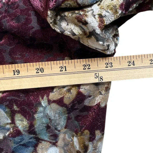 GUILLAUME Purple/Beige Floral Print Velvet Burnout Blazer Jacket - Size 1X - Image 12