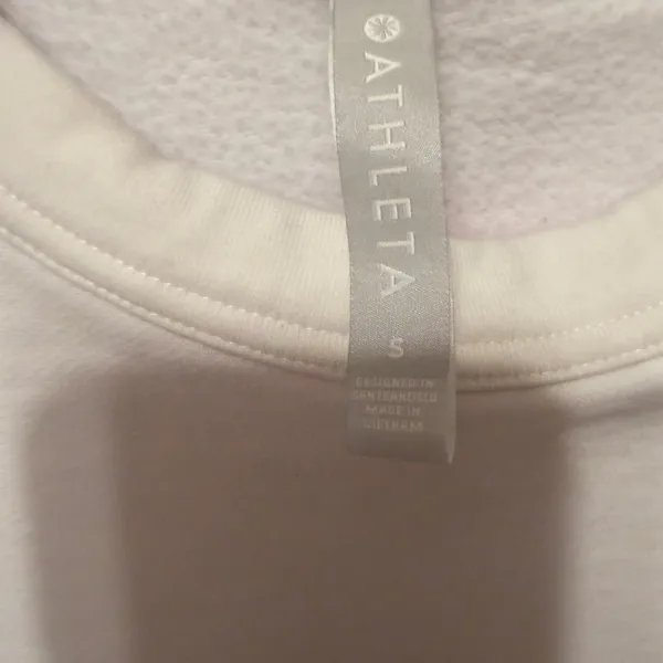 Athleta White 247 Stripe Crewneck Sweatshirt Size Small - Image 7