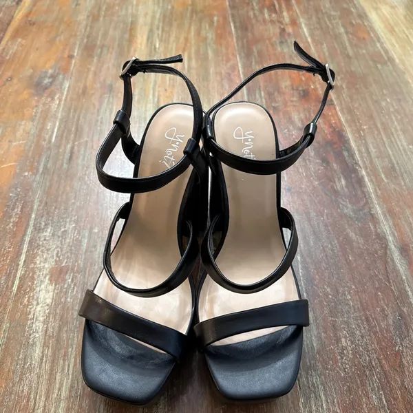 Y Not Y2K Black Platform Heels Size 9 - Image 4