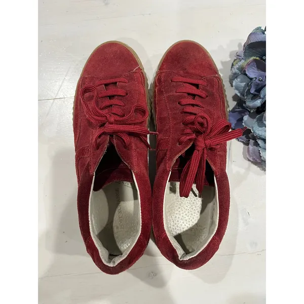 Post Xchange Suede‎ Sneakers Casual Shoes Gum Soles Red Size 38 - Image 4