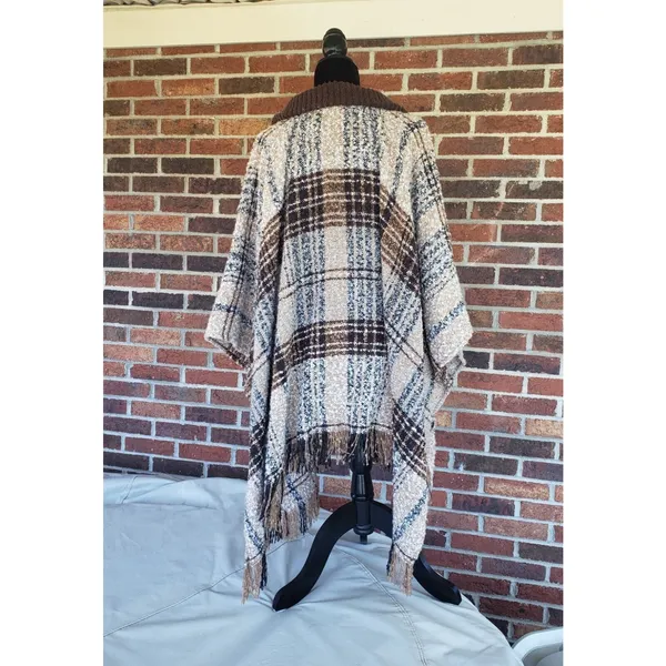 Marc New York Andrew Marc Poncho Sweater Brown & Tan New Without Tags - Image 5
