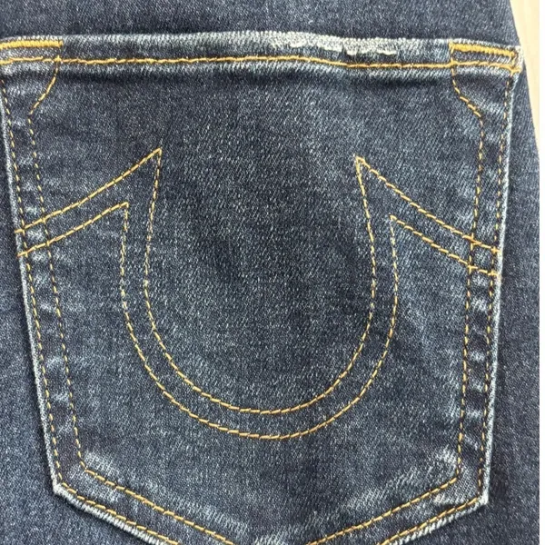 True Religion Caia Flare Ultra High Rise‎ Jeans Dark Wash Denim Size 26 Womens - Image 6