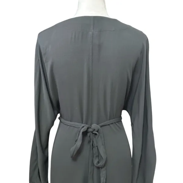 H&M Black Tie Belt Long Sleeve Neck Mini Dress Minimalist Style XS NWOT Office - Image 6