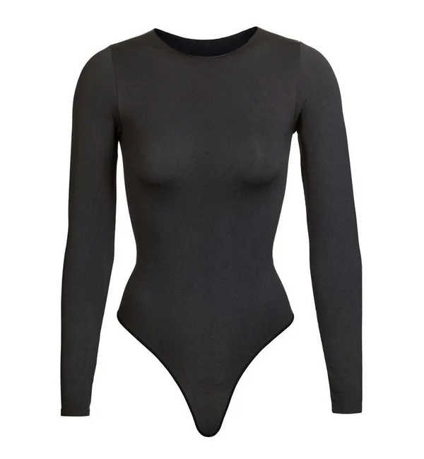 SKIMS Essential Crew Neck Long Sleeve Bodysuit - Image 4