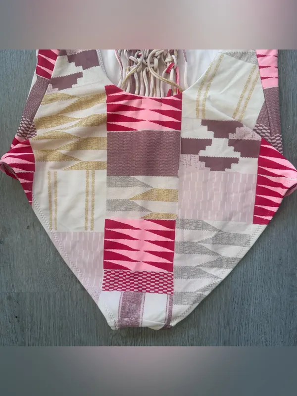 Aerie One Piece Swimsuit Geometric Patchwork Women’s Small Beach - Image 6