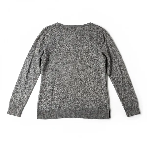 Old Navy Women's Grey Speckled Knit Crew Neck Long Sleeve Sweater‎ Size L - Image 2
