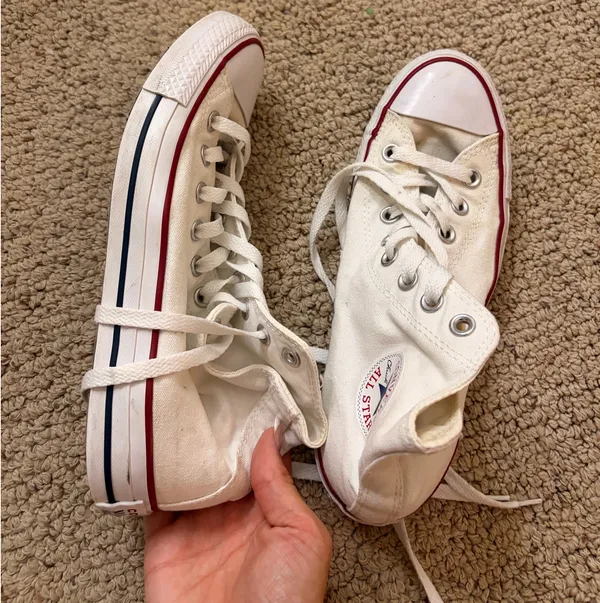 White Converse High-Top Sneakers All Star - Image 3