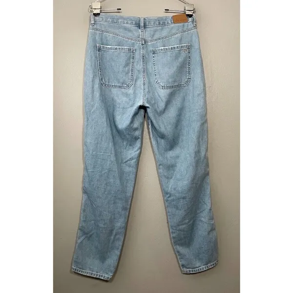 American Eagle Outfitters Mom Jeans Size 6 Light Wash Hemp Denim High Rise - Image 3