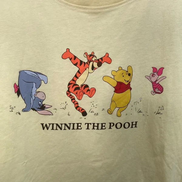 Disney women's yellow Winnie the Pooh Piglet‎ Tigger Eeyore casual tshirt cotton - Image 3