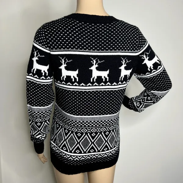 Old Navy Reindeer Faire Isle Crewneck Sweater - Image 3