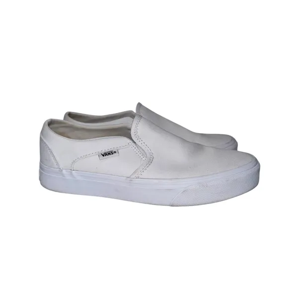 Vans Asher Slip On Classic Sneakers True White Canvas - Image 2