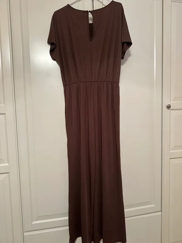 Brown Full Length Jumpsuit Size L - Image 3