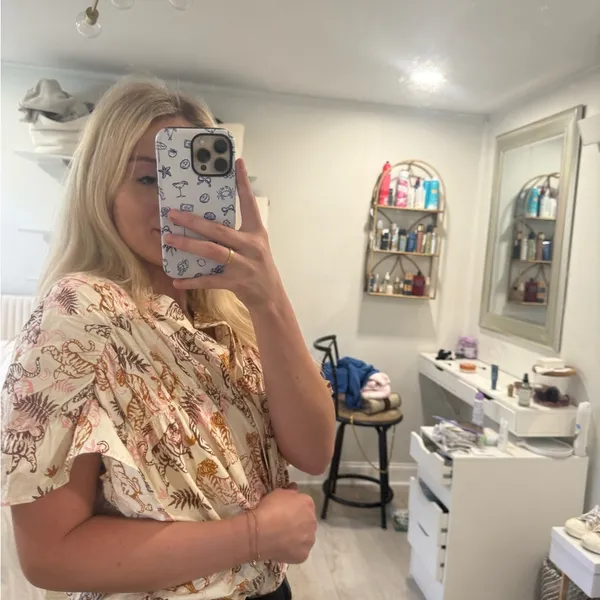 J.Crew BIBI tiger top M - Image 4