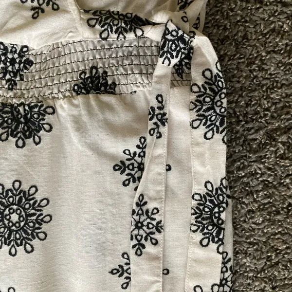 Dress Nado Embroidered Linen-Blend Wide-Leg Jumpsuit Sz M - Image 8