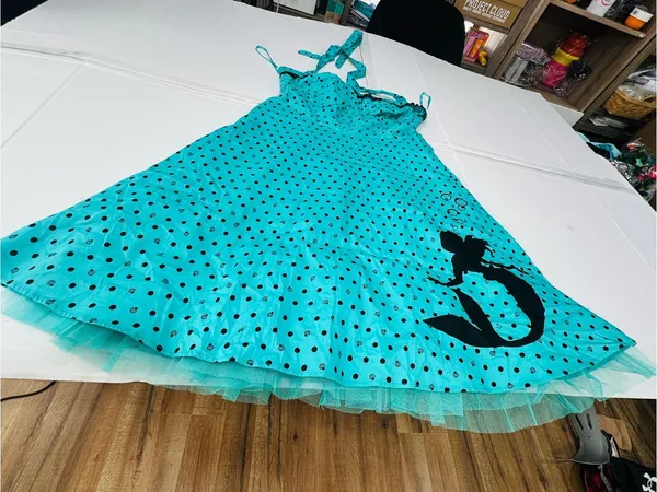 Disney torrid Teal Polka Dot Dress with Black Accents - Image 16