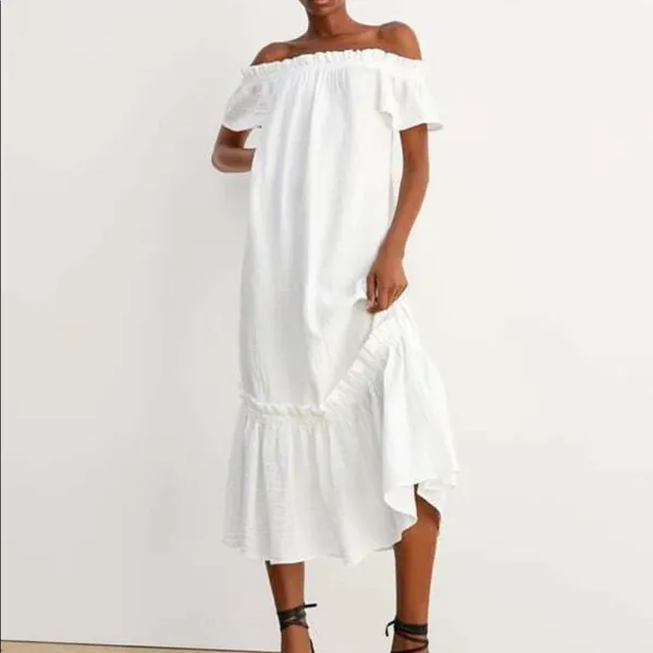 ✨ZARA Maxi Flounce Ruffle Trim Dress ✨ - Image 5