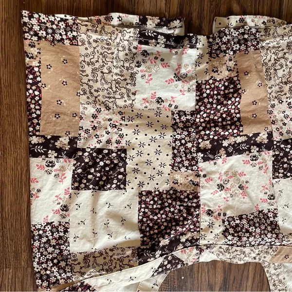 Y2K Halter One Shoulder Bandana Patchwork Top Sz XL White - Image 6