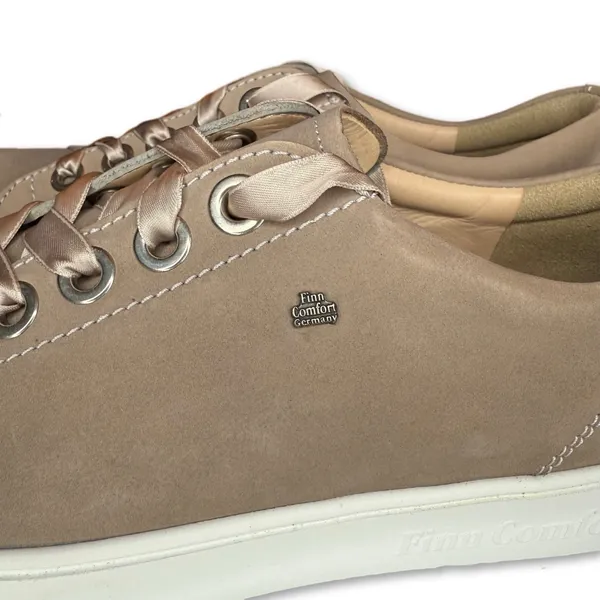Finn Comfort El Paso Lace Up Shoes US 8.5 UK 6 Neutral Nubuck Suede Leather $435 - Image 6