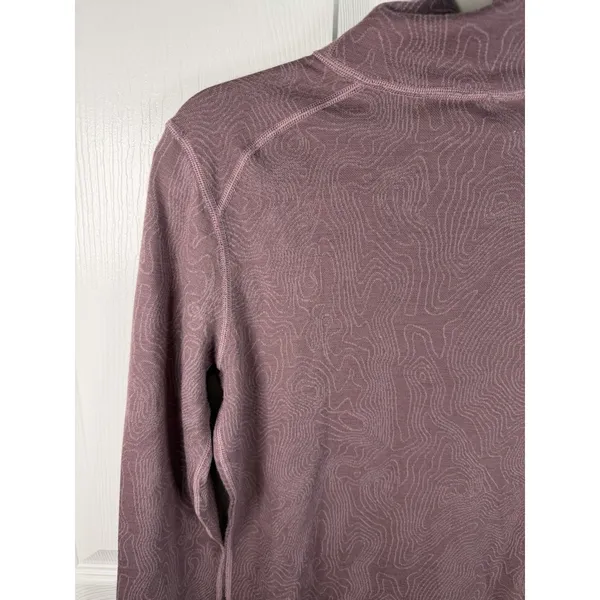 Terramar Woolskins Merino Wool Base Layer Top Small Purple UPF 50 Outdoor Hiking - Image 9