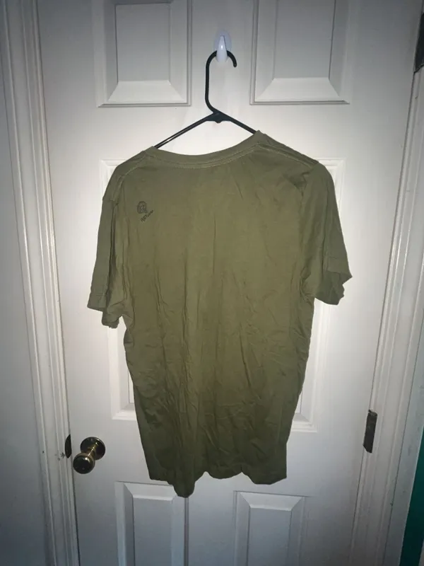 Alternative Apparel Salty Graphic Short Sleeve T-Shirt Olive Green - Image 2