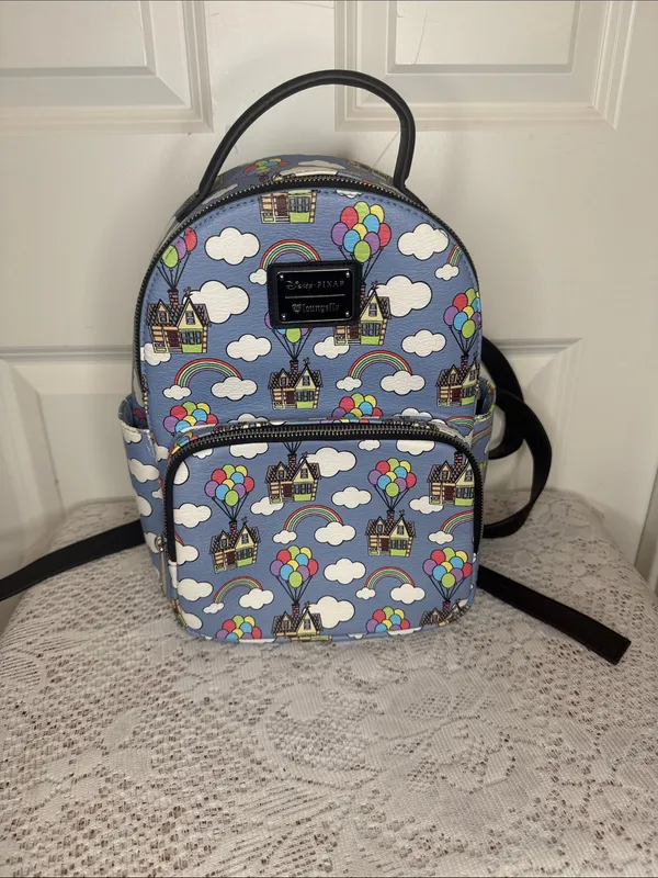 Loungefly x Disney Pixar Up Balloon House Mini Backpack - Blue - Image 2