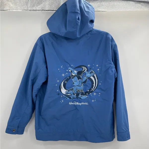 Unisex 90s vintage Walt Disney magical Mickey Mouse blue windbreaker small - Image 9
