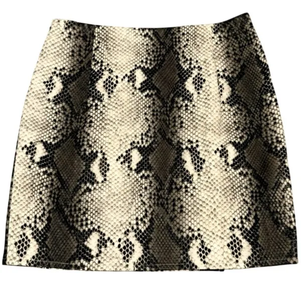 Salty Faux Leather Snakeskin Mini Skirt Python Animal Print Women's Sz Medium M - Image 3