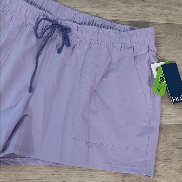 Huk NWT XL performance purple drawstring shorts pockets xl - Image 2