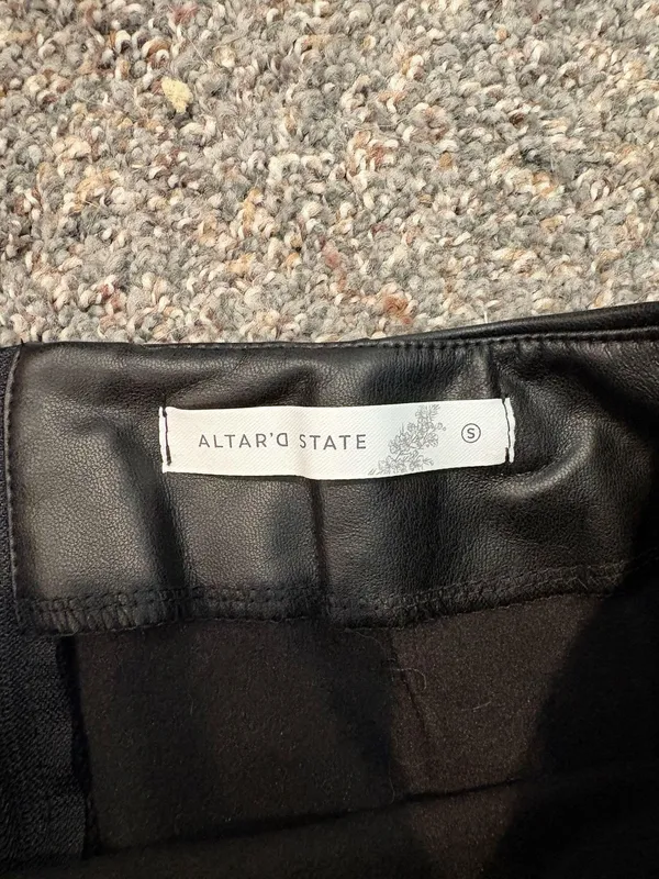 Altar'd State Leather Black Skirt - Image 3