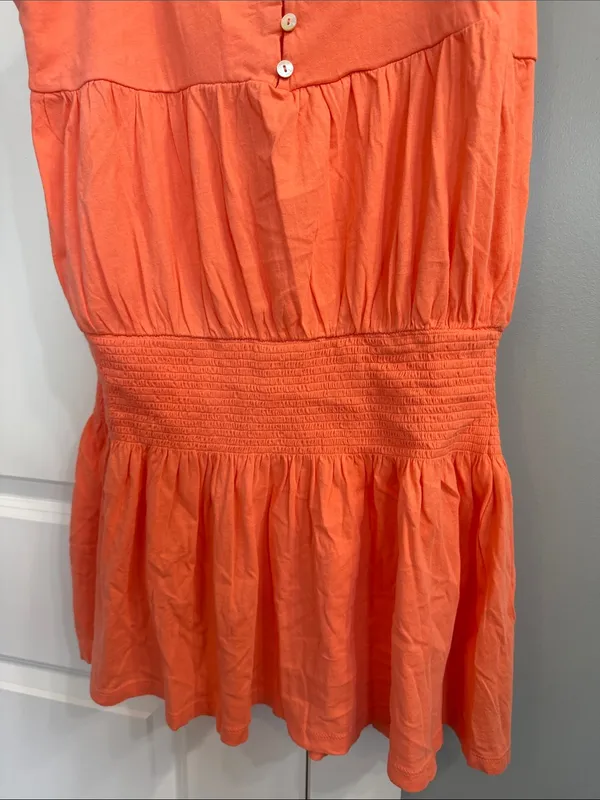 NEW! Free-est free people Hally cotton jersey mini dress size small peach pink - Image 3