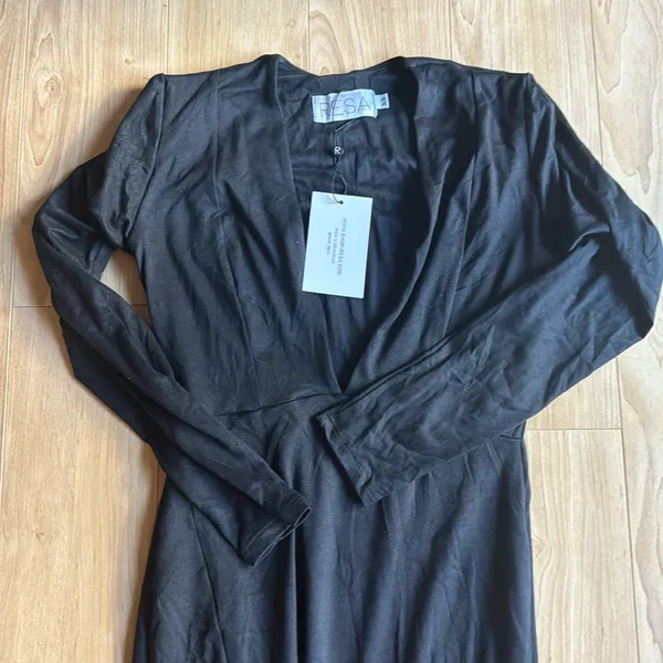 Resa Black Maxi Dress - Image 2