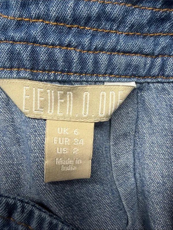 Eleven.O.One Wide-Leg High-Waist Flare Pants in Light Blue - Image 7