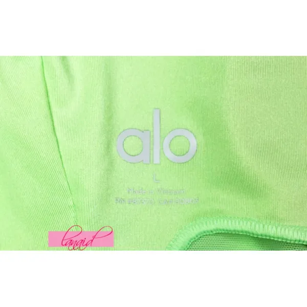 Alo Courtside Tennis Dress Ultramint Neon Green Padded A-Line Skater Skort L - Image 8