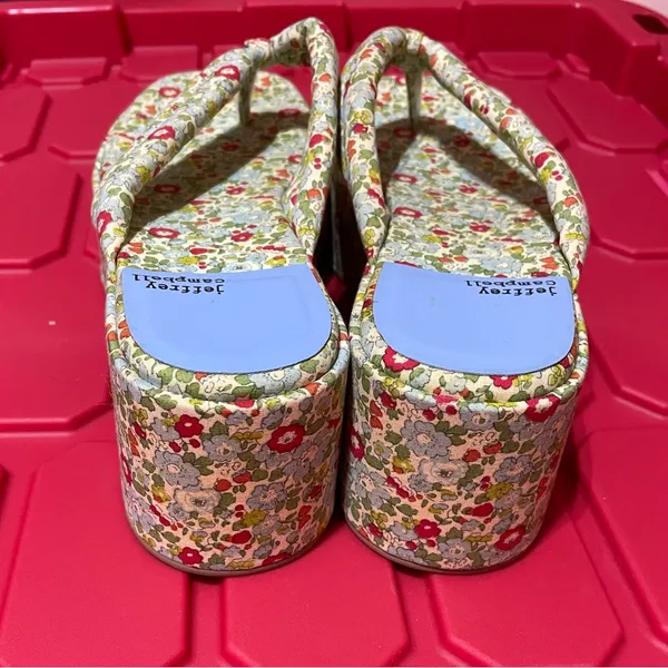 Jeffrey Campbell Luau Platform Sandal in Green Mutli Floral Size 9 - Image 5
