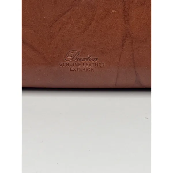 Buxton Brown Genuine Leather Double Zip Around RFID Organizer Wallet‎ Women - Image 5