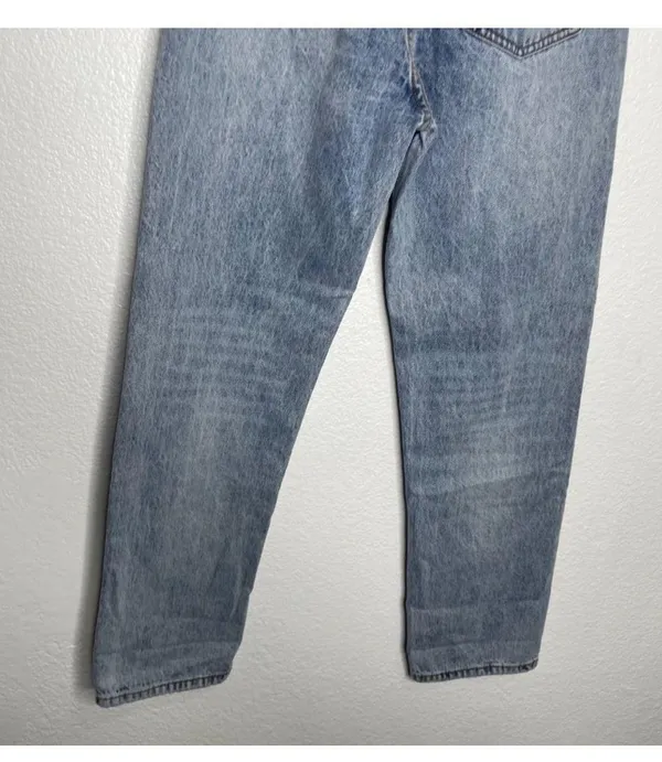 Princess Polly HOLLY ASYMMETRIC STRAIGHT LEG JEAN LIGHT WASH DENIM LOWER IMPACT - Image 15