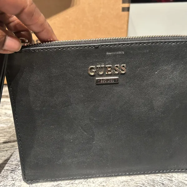 GUESS Black Leather Pouch - Image 5