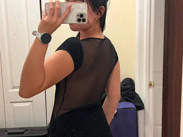 Windsor Sheer mini black dress - Image 3