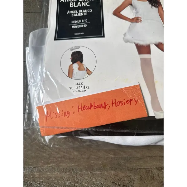 Modern Hero‎ Women's White Hot Angel Costume Dress Only Size Medium - Image 2