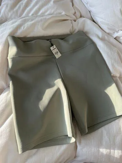 Express New Light Teal Scuba Biker Shorts - Image 2