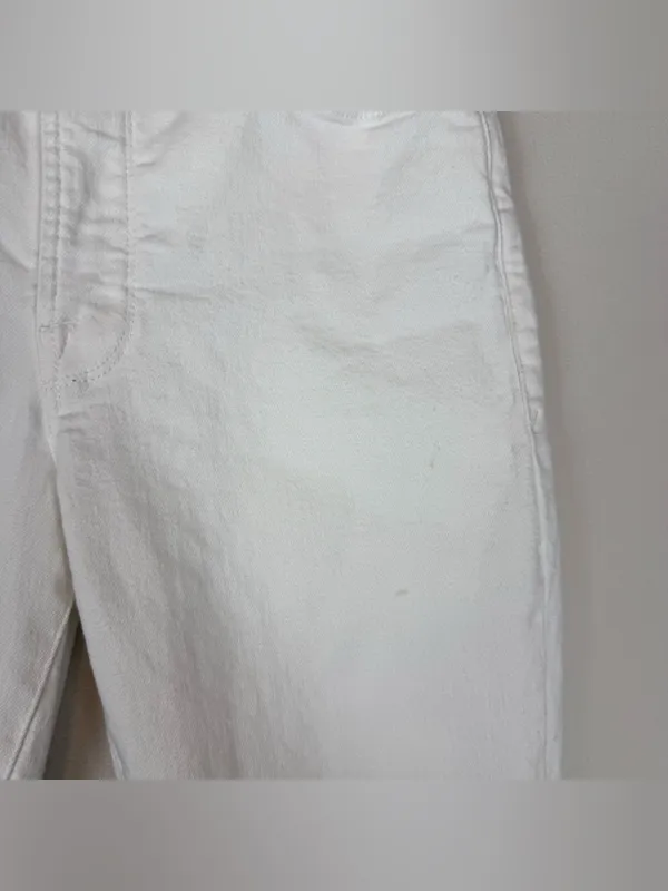 Good American Good Straight High Rise Raw Hem White Jeans Size 4/27‎ - Image 7