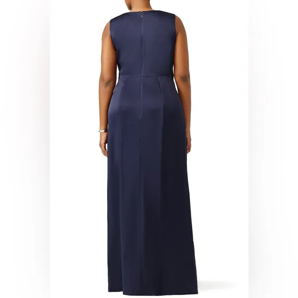 Kay Unger Navy Side Slit‎ Cut Out Gown 20 - Image 2
